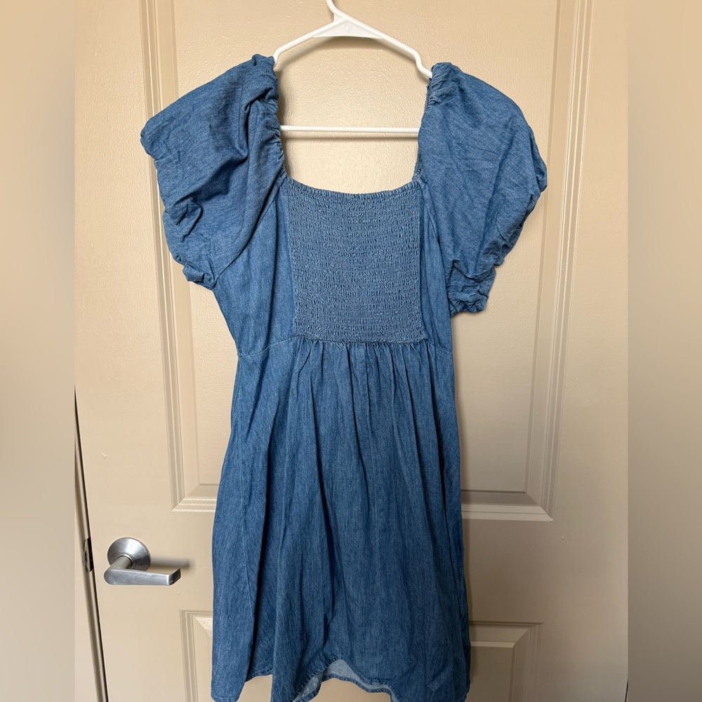 Old Navy Blue Denim Mini Dress - Picture 2 of 2